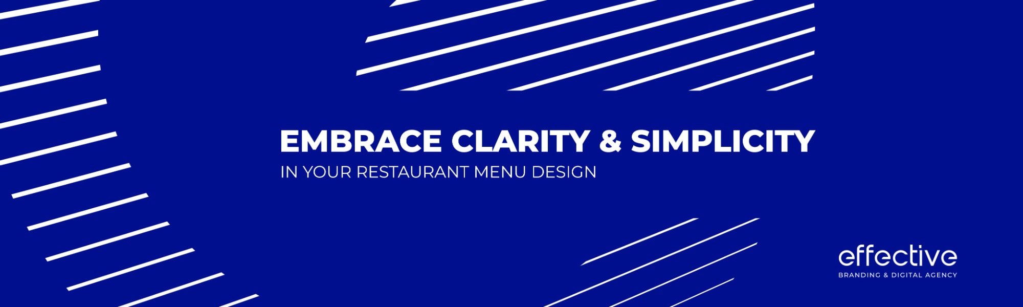 Embrace Clarity and Simplicity in Your Restaurant Menu Design
